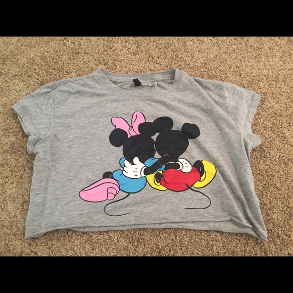 H&M Mickey and Minnie Crop Top