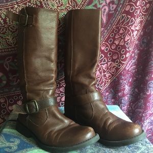 Steve Madden 'P-Frannk'Brown Kneehigh Riding Boots