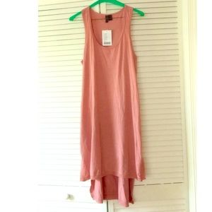 Rose cotton high low dress