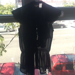 Sheer Romeo and Juliet Couture button up blouse