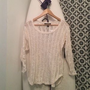 ALMOST FAMOUS SMALL HEATHER HI-LOW DRPED SHLDR CRM