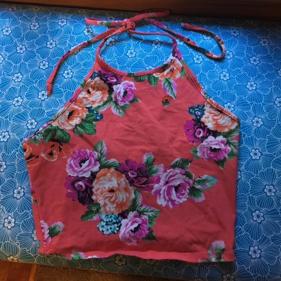 Floral Halter Crop Top