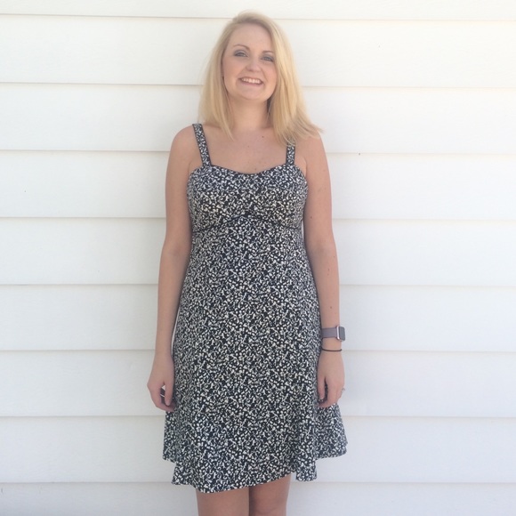 Black and White Fit and Flare Dress