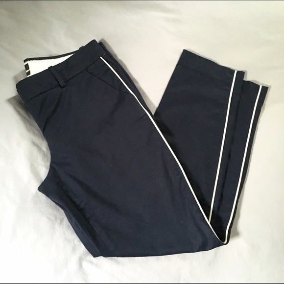 BUNDLED! J. Crew Cafe Capri In Tuxedo Stripe - Picture 3 of 4