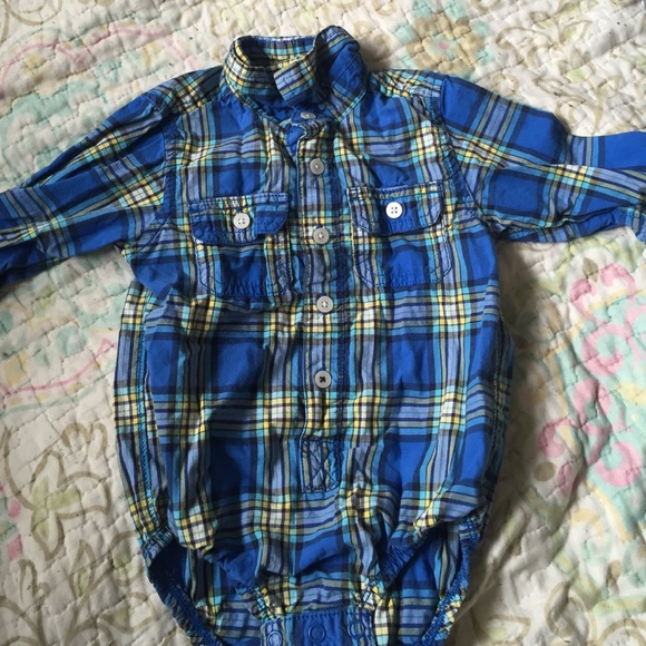 Blue button up long sleeved shirt - Picture 1 of 1