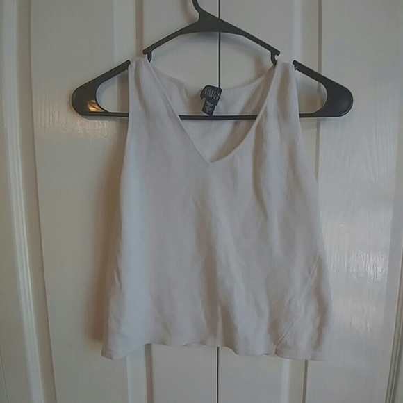 White Eileen Fisher Knitted Crop Top