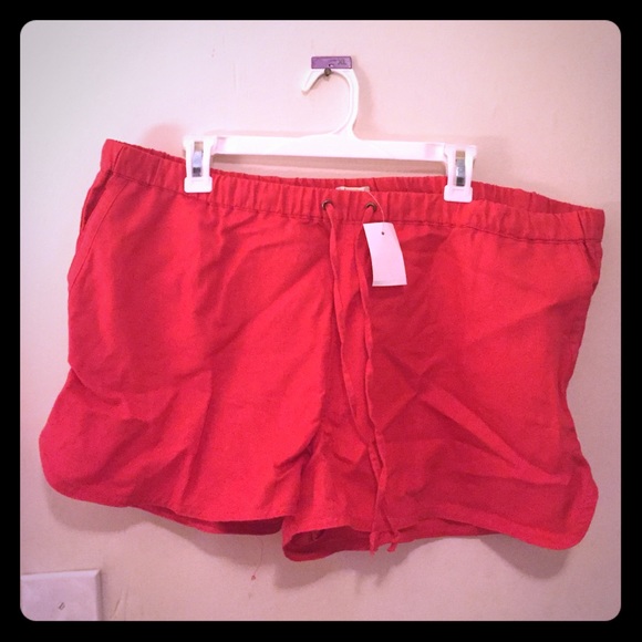 Red J.Crew Boardwalk Pull-on shorts - NWT