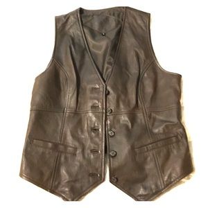 Cabi leather vest