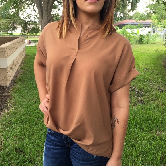 Chic mocha blouse - Picture 4 of 4