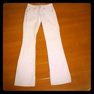 White Levi's Premium Ultimate boot cut jeans