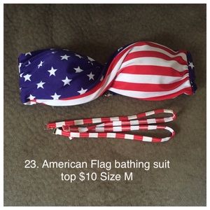 American Flag Bikini Top