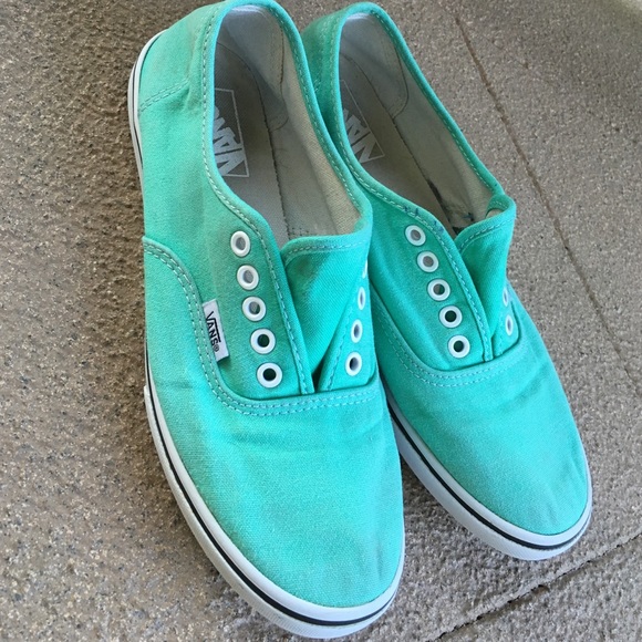 Sea foam green ladies Vans