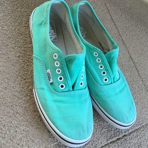 Sea foam green ladies Vans