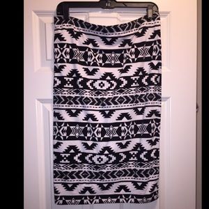 Express Aztec Print Skirt