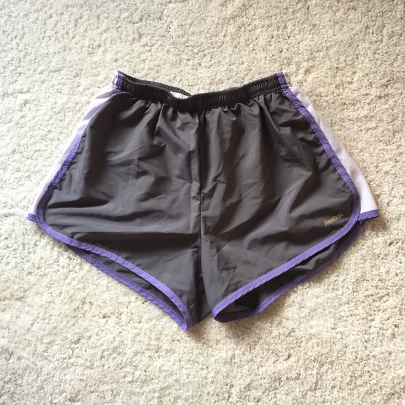 Charcoal/Purple Reebok Running Shorts