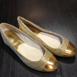 Michael Kors Gold Flats