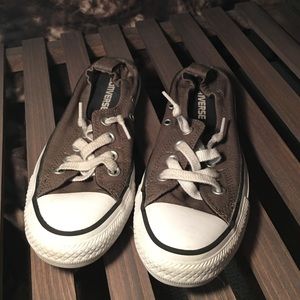 CONVERSE dark brown slip on no ties.