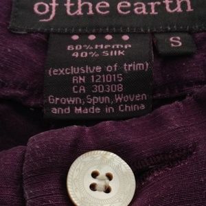 Of the Earth purple Hemp Silk pants