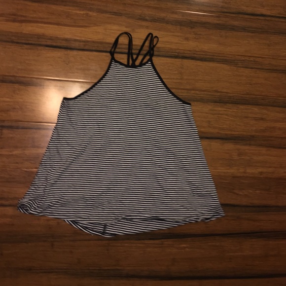 black and black and white striped tops