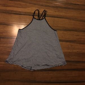 black and black and white striped tops