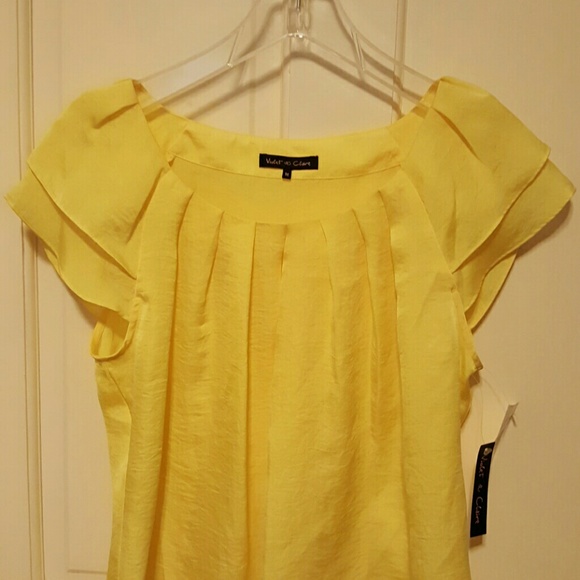 Dressy yellow tops Clearance