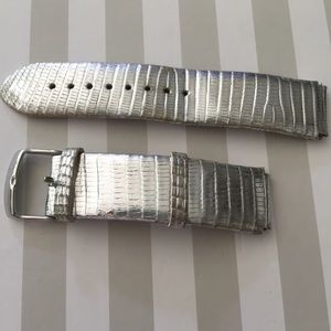Philip Stein Leather Silver watch band