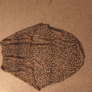 H&M high low leopard skirt.