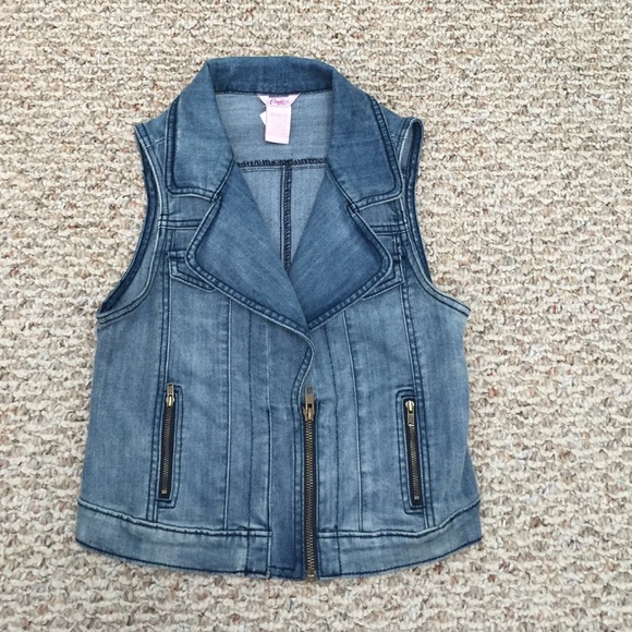 Girls denim vest