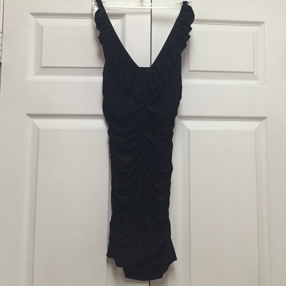 Sexy V Neck Black Dress