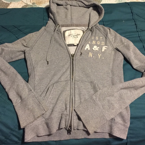 Gray A&F Zip Up Like New