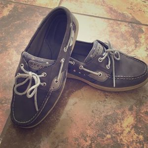 Grey Polka Dot Sperry