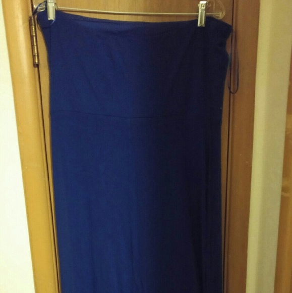 Blue floor length maxi dress