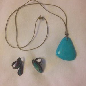 Bundle of turquoise jewelry