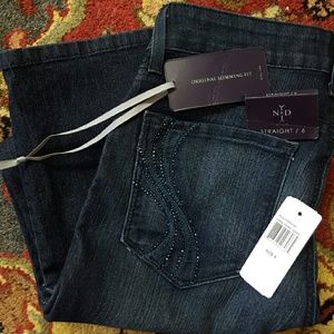 NYDJ dark straight leg jeans- new with tags!