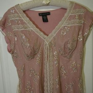 Pink top with embellishment