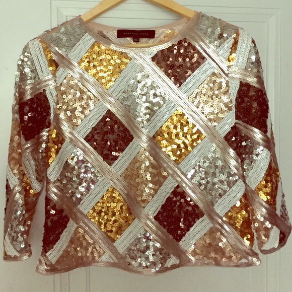 Sequin Diamond Pattern Top