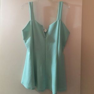 Mint green peplum tank