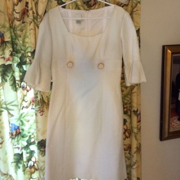 Dress--white seersucker cotton Donna Morgan