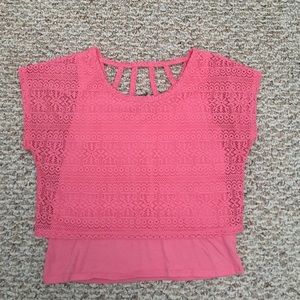 Coral lace top with Cami