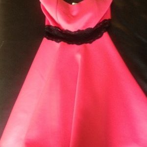 Hot pink formal dress