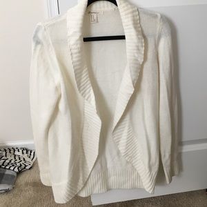 cream cardigan