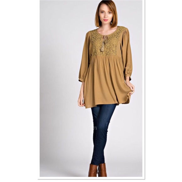 ❗️FINAL PRICE❗️HP🎉SWING STYLE PEASANT TOP/TUNIC - Picture 2 of 5