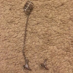 never worn earring& ear cuff