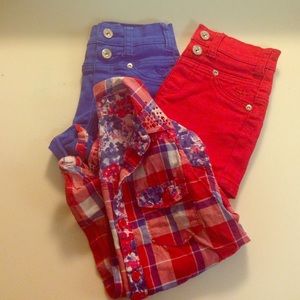 Justice shorts and top