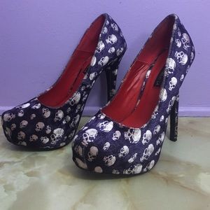 Purple skull heels