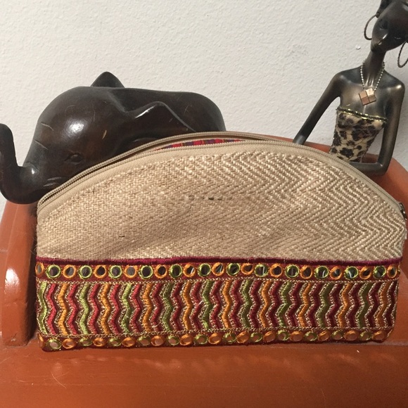 Sequin makeup bag / clutch