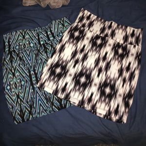 Charlotte Russe patterned body con skirt!