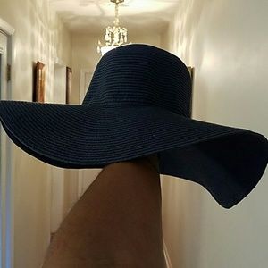 Large Navy Blue Floppy Hat