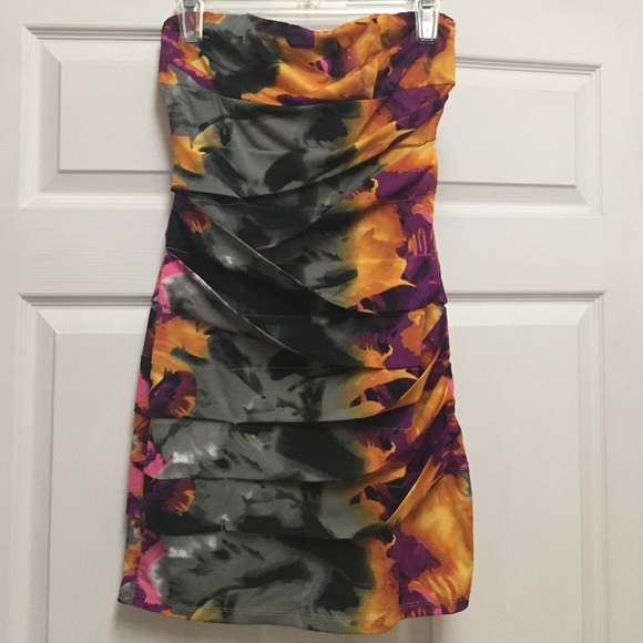 Strapless Multicolored Dress