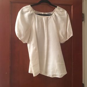 Tibi white blouse size 6